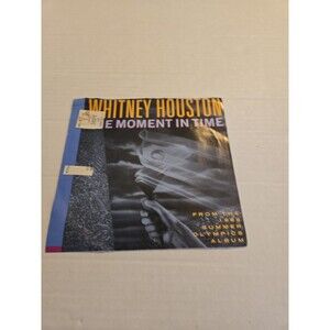 Whitney Houston One Moment in Time 1988 Olympics 45 RPM  Vinyl Record